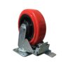 Rodaja Pu Centro De Plastico Con Freno Total Rueda 6" X 2" - Image 3